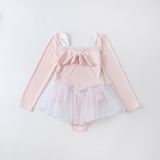Load image into Gallery viewer, Enlightenment class children&#39;s long-sleeve sleeveless rabbit mesh velvet butterfly group ballet dance jumpsuit