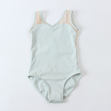 Load image into Gallery viewer, Sleeveless full lining net mesh patchwork multi-color pearl matte macaron color system slimming children's adult ballet one-piece suit